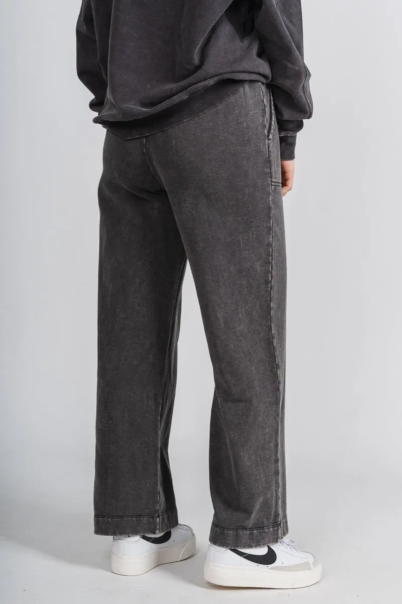 Acid wash sweatpants charcoal