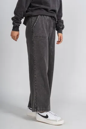 Acid wash sweatpants charcoal