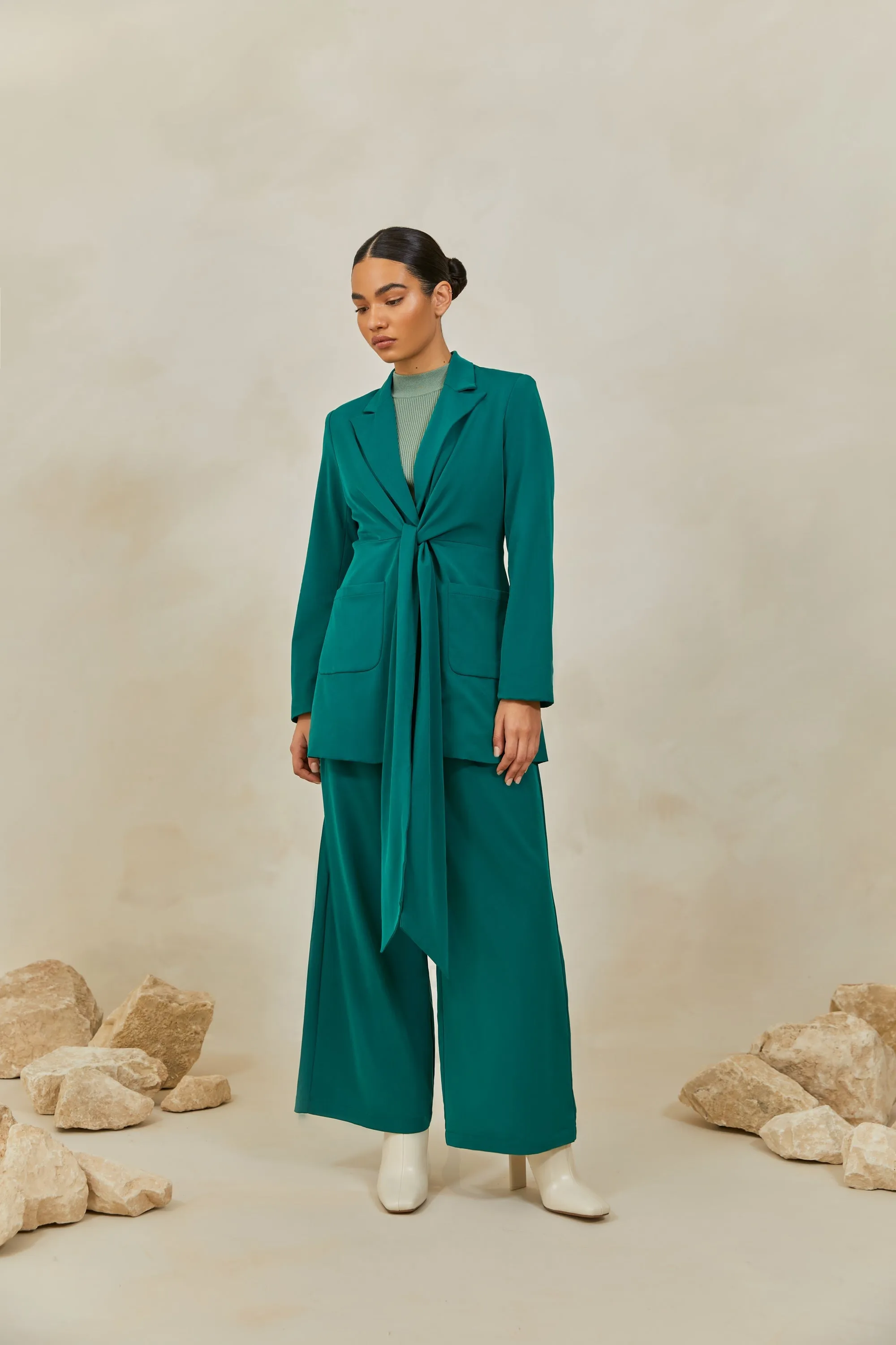 Alexia High Rise Trousers - Jade