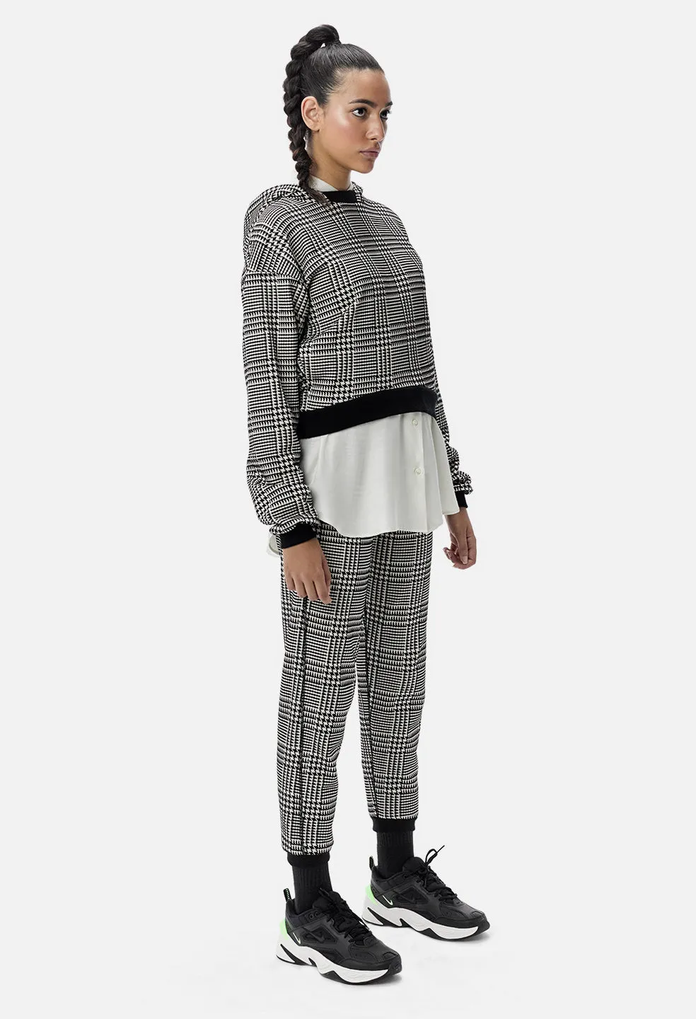 Cofer Hoodie / Houndstooth Ivory