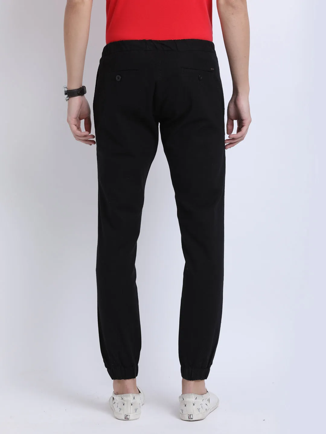 JDC Casual Solid Jogger Trouser - Black