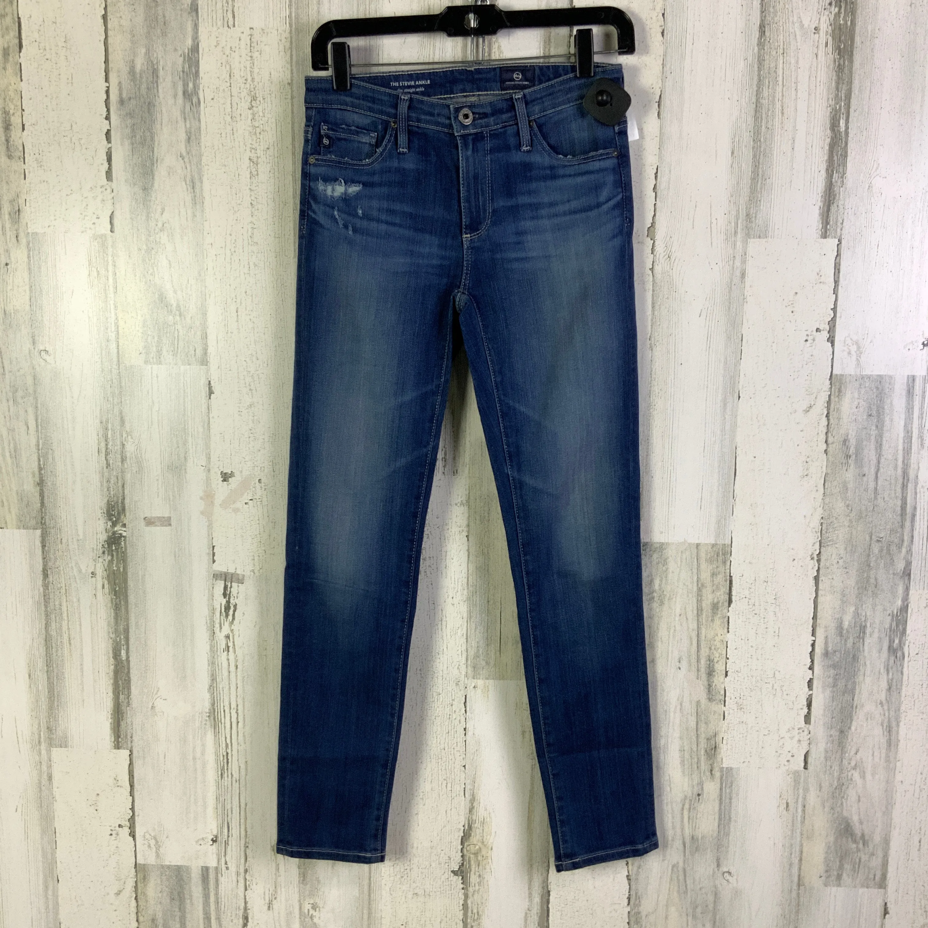 Jeans Straight By Ag Jeans In Blue Denim, Size: 0