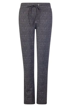 Jogger styled Ponti Regular Pants | BERRY/CHARCOAL | 7815ZZ