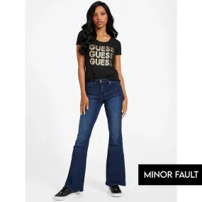 (Minor Fault) Dark Wash Mid Rise Flare Jeans