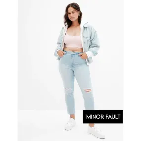 (Minor Fault) High Rise Destructed Slim Jeans