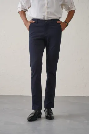 Mens Slim Fit Navy Travel Chinos - Stylish & Comfortable Cargo Pants for Effortless Travel