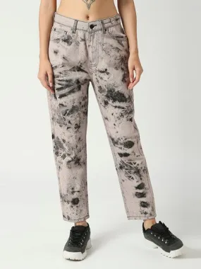 Valencia Black Tie Dye Mom Jeans